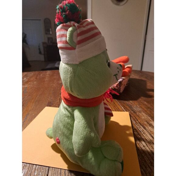 Vintage 2005/2006 Care Bears Good Luck Bear 13in Holiday Plush Candy Cane - Picture 5 of 10